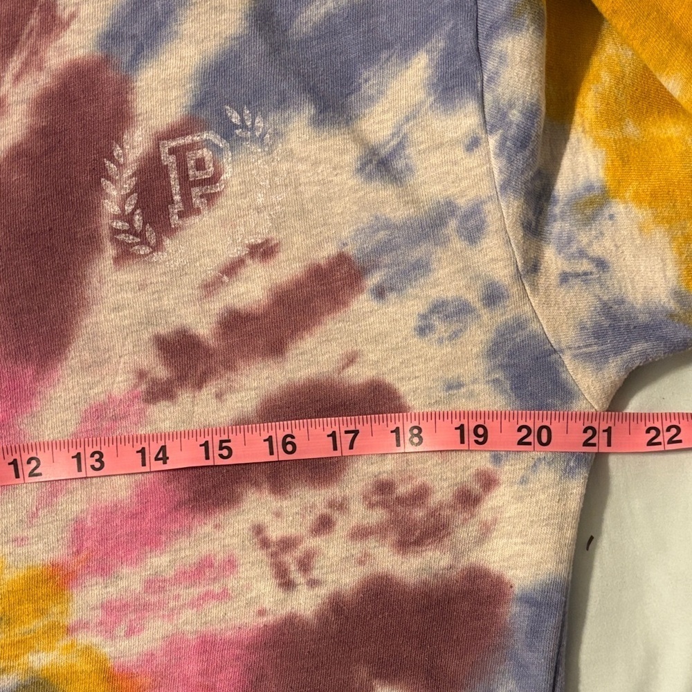 PINK Victoria's Secret Tie-Dye Oversized Varsity Pullover Size XS - Picture 6 of 7